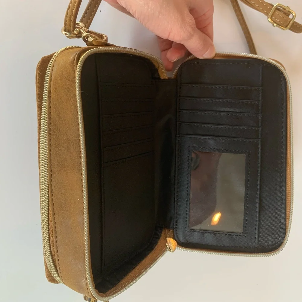 Brown Suede Crossbody Purse - Picture 5 of 7